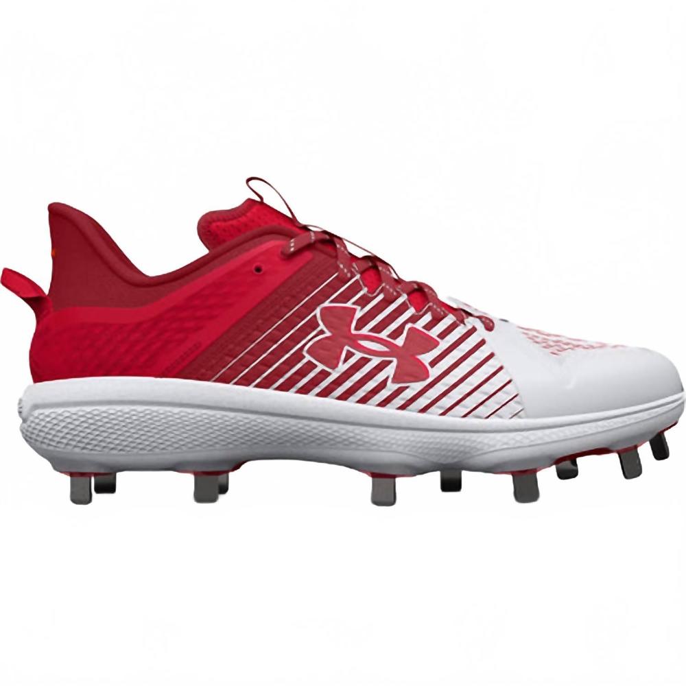 NEW UNDER ARMOUR men's yard low mt baseball cleats in red